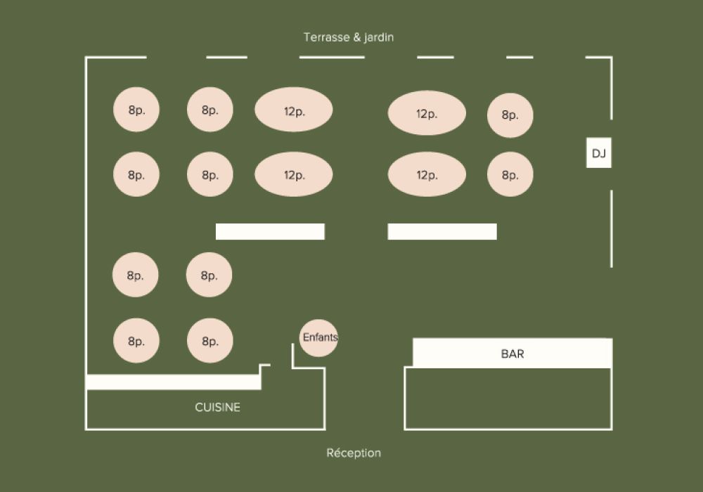 Plan de salle Roc Seven Porto-Vecchio