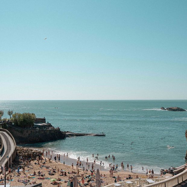 La Plage du Port-Vieux en face de Roc Seven Biarritz